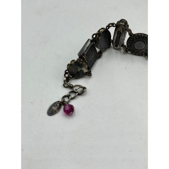 Firefly Elizabeth Signature La Dolce Vita Multicolor Swarovski Antiqued Bracelet - Picture 9 of 11